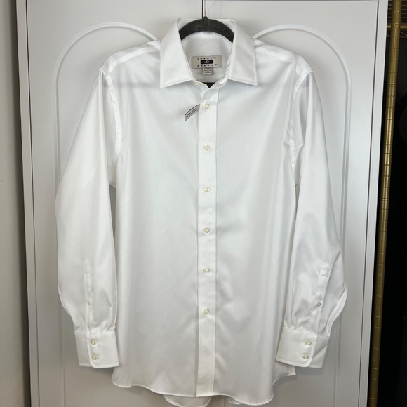 Joseph Abboud Men's White Button Up  Dress Shirt - Picture 3 of 11